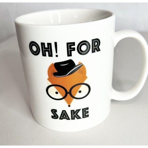 Oh! For Fox Sake Accent Coffee Mug Cup Novelty Funny Ceramic - Picture 1 of 4